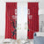 Custom Wales Rugby Window Curtain Welsh Dragon Mascot Red Version - Wonder Print Shop