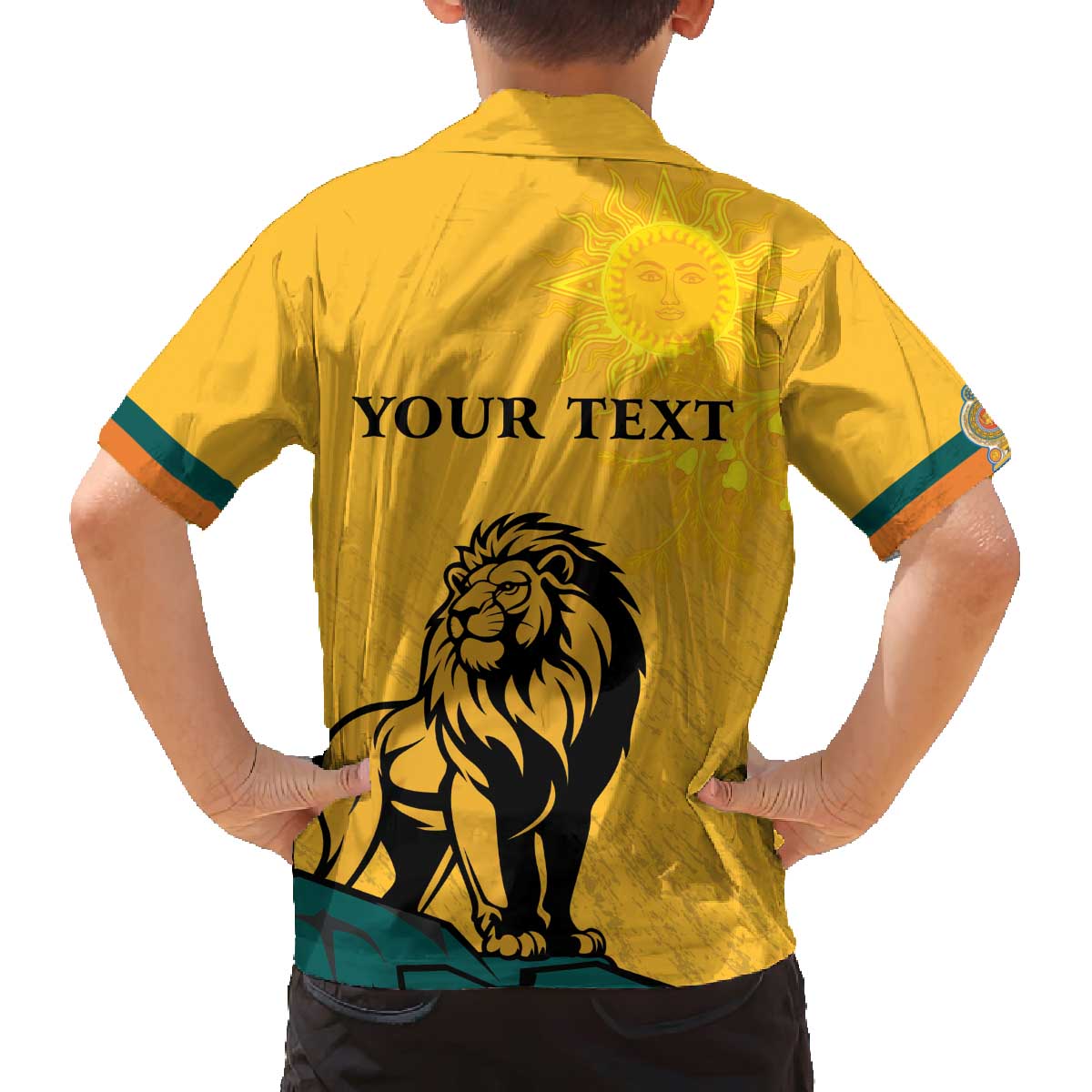 Personalized Sri Lanka Independence Day 1948 Family Matching Off The Shoulder Long Sleeve Dress and Hawaiian Shirt Lion With Traditional Sun Face