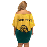 Personalized Sri Lanka Independence Day 1948 Family Matching Off Shoulder Short Dress and Hawaiian Shirt Lion With Traditional Sun Face - Wonder Print Shop