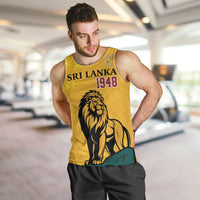 Personalized Sri Lanka Independence Day 1948 Men Tank Top Lion With Traditional Sun Face - Wonder Print Shop