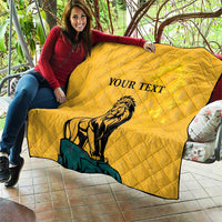 Personalized Sri Lanka Independence Day 1948 Quilt Lion With Traditional Sun Face - Wonder Print Shop