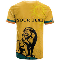 Personalized Sri Lanka Independence Day 1948 T Shirt Lion With Traditional Sun Face - Wonder Print Shop