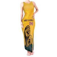Personalized Sri Lanka Independence Day 1948 Tank Maxi Dress Lion With Traditional Sun Face - Wonder Print Shop