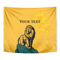 Personalized Sri Lanka Independence Day 1948 Tapestry Lion With Traditional Sun Face - Wonder Print Shop