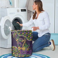 Six Seven Mardi Gras Laundry Basket 67 Carnival Mask Beads - Wonder Print Shop