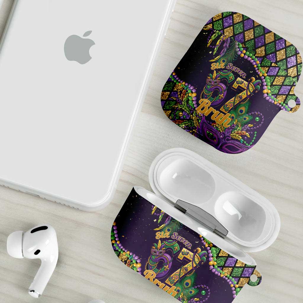 Six Seven Mardi Gras AirPods Case 67 Carnival Mask Beads - Wonder Print Shop