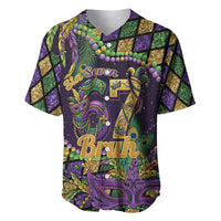 Six Seven Mardi Gras Baseball Jersey 67 Carnival Mask Beads - Wonder Print Shop