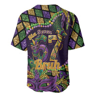 Six Seven Mardi Gras Baseball Jersey 67 Carnival Mask Beads - Wonder Print Shop