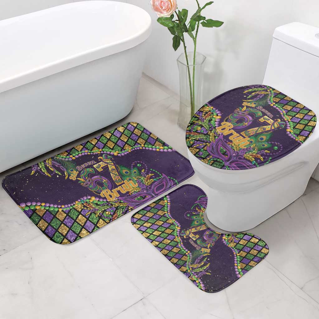 Six Seven Mardi Gras Bathroom Set 67 Carnival Mask Beads - Wonder Print Shop