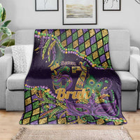 Six Seven Mardi Gras Blanket 67 Carnival Mask Beads - Wonder Print Shop
