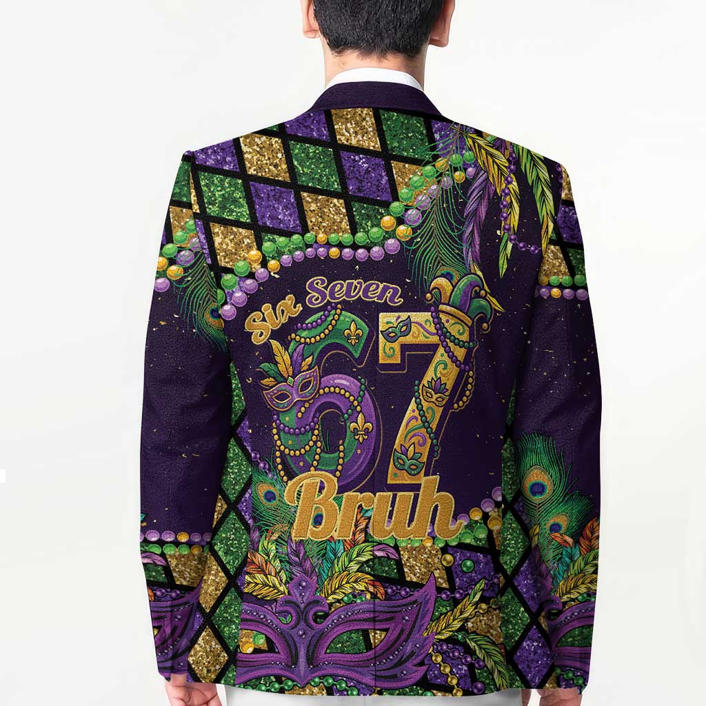 Six Seven Mardi Gras Blazer 67 Carnival Mask Beads - Wonder Print Shop