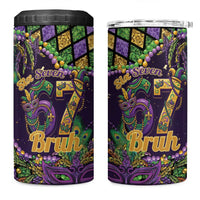 Six Seven Mardi Gras 4 in 1 Can Cooler Tumbler 67 Carnival Mask Beads - Wonder Print Shop