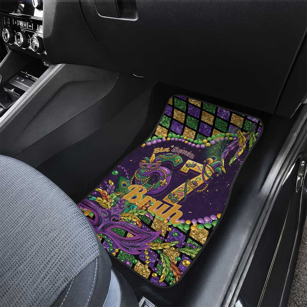 Six Seven Mardi Gras Car Mats 67 Carnival Mask Beads - Wonder Print Shop