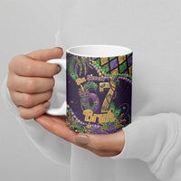 Six Seven Mardi Gras Ceramic Mug 67 Carnival Mask Beads - Wonder Print Shop