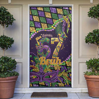 Six Seven Mardi Gras Door Cover 67 Carnival Mask Beads - Wonder Print Shop