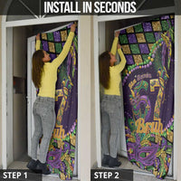 Six Seven Mardi Gras Door Cover 67 Carnival Mask Beads - Wonder Print Shop