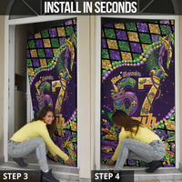 Six Seven Mardi Gras Door Cover 67 Carnival Mask Beads - Wonder Print Shop
