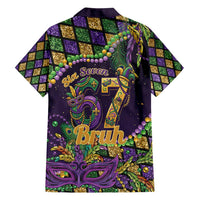 Six Seven Mardi Gras Family Matching Long Sleeve Bodycon Dress and Hawaiian Shirt 67 Carnival Mask Beads - Wonder Print Shop
