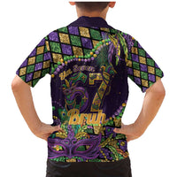 Six Seven Mardi Gras Family Matching Mermaid Dress and Hawaiian Shirt 67 Carnival Mask Beads - Wonder Print Shop