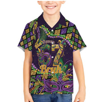Six Seven Mardi Gras Family Matching Mermaid Dress and Hawaiian Shirt 67 Carnival Mask Beads - Wonder Print Shop