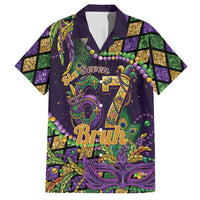 Six Seven Mardi Gras Hawaiian Shirt 67 Carnival Mask Beads - Wonder Print Shop