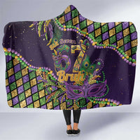 Six Seven Mardi Gras Hooded Blanket 67 Carnival Mask Beads - Wonder Print Shop