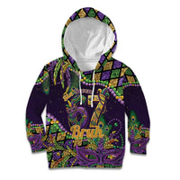 Six Seven Mardi Gras Kid Hoodie 67 Carnival Mask Beads - Wonder Print Shop