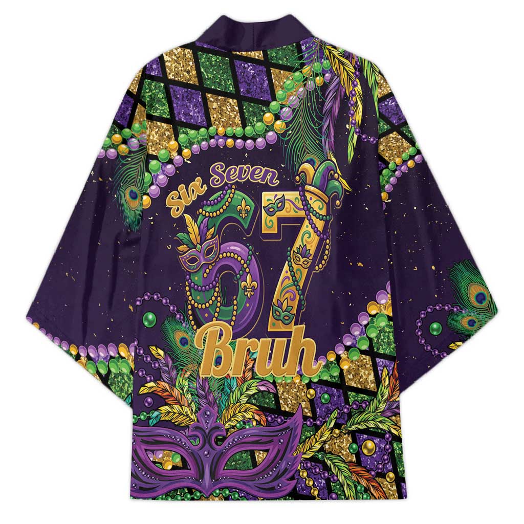 Six Seven Mardi Gras Kimono 67 Carnival Mask Beads - Wonder Print Shop