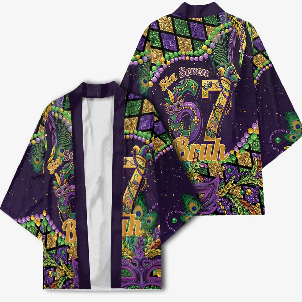 Six Seven Mardi Gras Kimono 67 Carnival Mask Beads - Wonder Print Shop