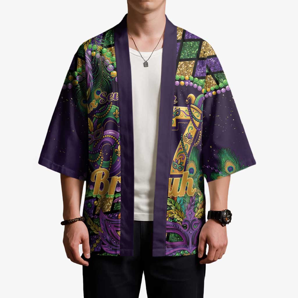 Six Seven Mardi Gras Kimono 67 Carnival Mask Beads - Wonder Print Shop