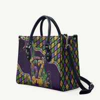 Six Seven Mardi Gras Leather Bag 67 Carnival Mask Beads - Wonder Print Shop