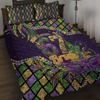 Six Seven Mardi Gras Quilt Bed Set 67 Carnival Mask Beads - Wonder Print Shop