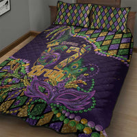 Six Seven Mardi Gras Quilt Bed Set 67 Carnival Mask Beads - Wonder Print Shop