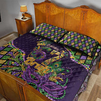 Six Seven Mardi Gras Quilt Bed Set 67 Carnival Mask Beads - Wonder Print Shop