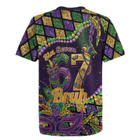 Six Seven Mardi Gras Rugby Jersey 67 Carnival Mask Beads - Wonder Print Shop