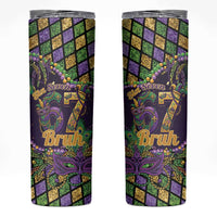 Six Seven Mardi Gras Skinny Tumbler 67 Carnival Mask Beads - Wonder Print Shop