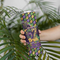 Six Seven Mardi Gras Skinny Tumbler 67 Carnival Mask Beads - Wonder Print Shop