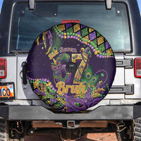 Six Seven Mardi Gras Spare Tire Cover 67 Carnival Mask Beads - Wonder Print Shop