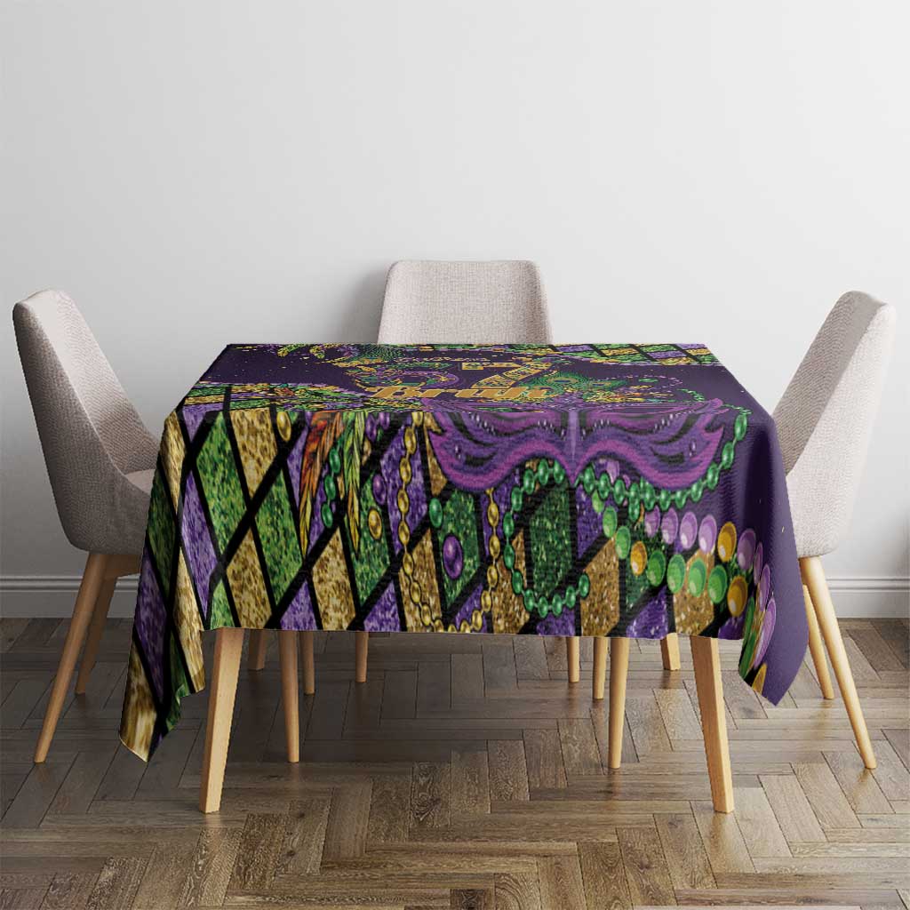 Six Seven Mardi Gras Tablecloth 67 Carnival Mask Beads - Wonder Print Shop