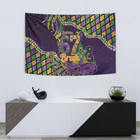 Six Seven Mardi Gras Tapestry 67 Carnival Mask Beads - Wonder Print Shop