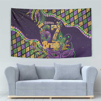 Six Seven Mardi Gras Tapestry 67 Carnival Mask Beads - Wonder Print Shop