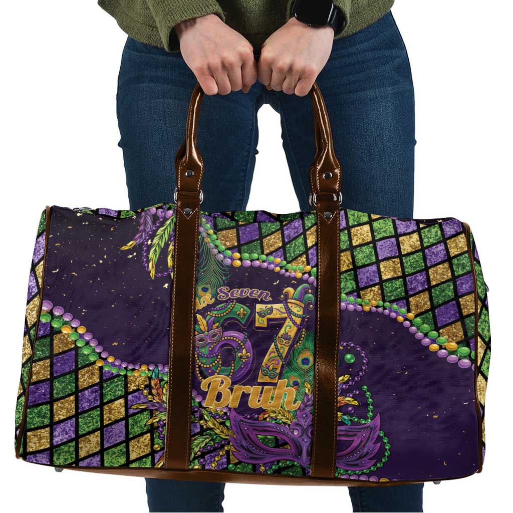 Six Seven Mardi Gras Travel Bag 67 Carnival Mask Beads - Wonder Print Shop