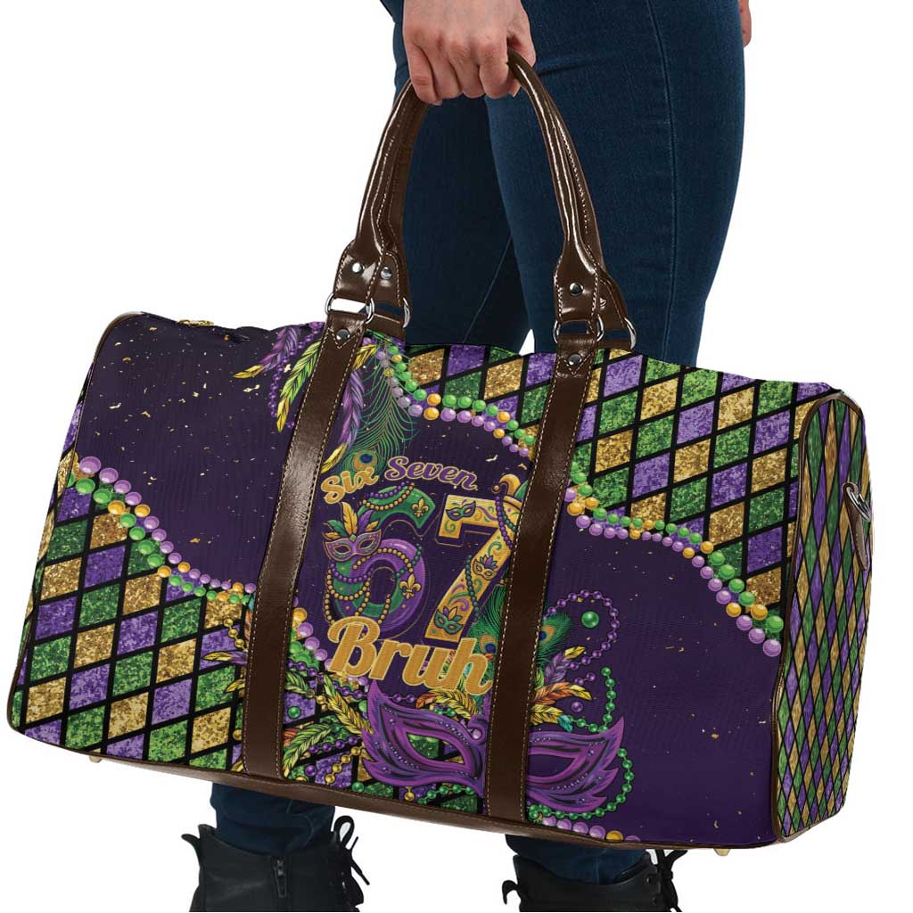 Six Seven Mardi Gras Travel Bag 67 Carnival Mask Beads - Wonder Print Shop