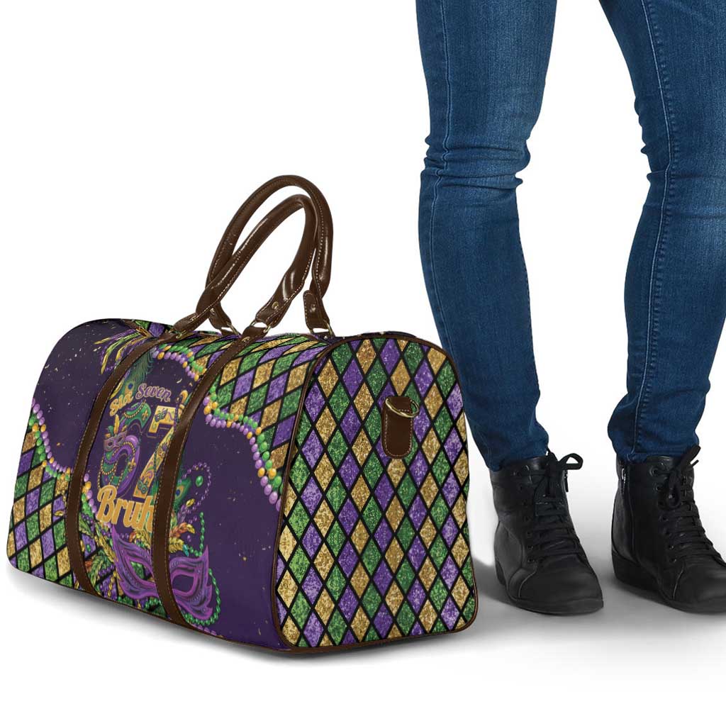 Six Seven Mardi Gras Travel Bag 67 Carnival Mask Beads - Wonder Print Shop