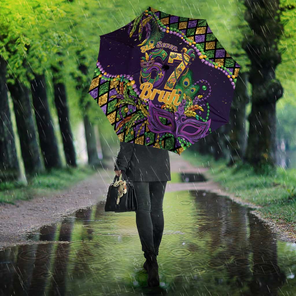 Six Seven Mardi Gras Umbrella 67 Carnival Mask Beads - Wonder Print Shop