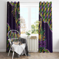 Six Seven Mardi Gras Window Curtain 67 Carnival Mask Beads - Wonder Print Shop