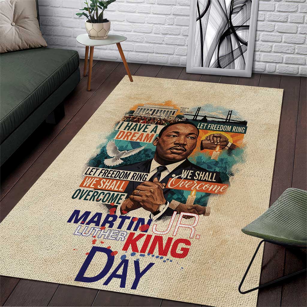 Martin Luther King MLK Area Rug I Have a Dream Vintage Art - Wonder Print Shop