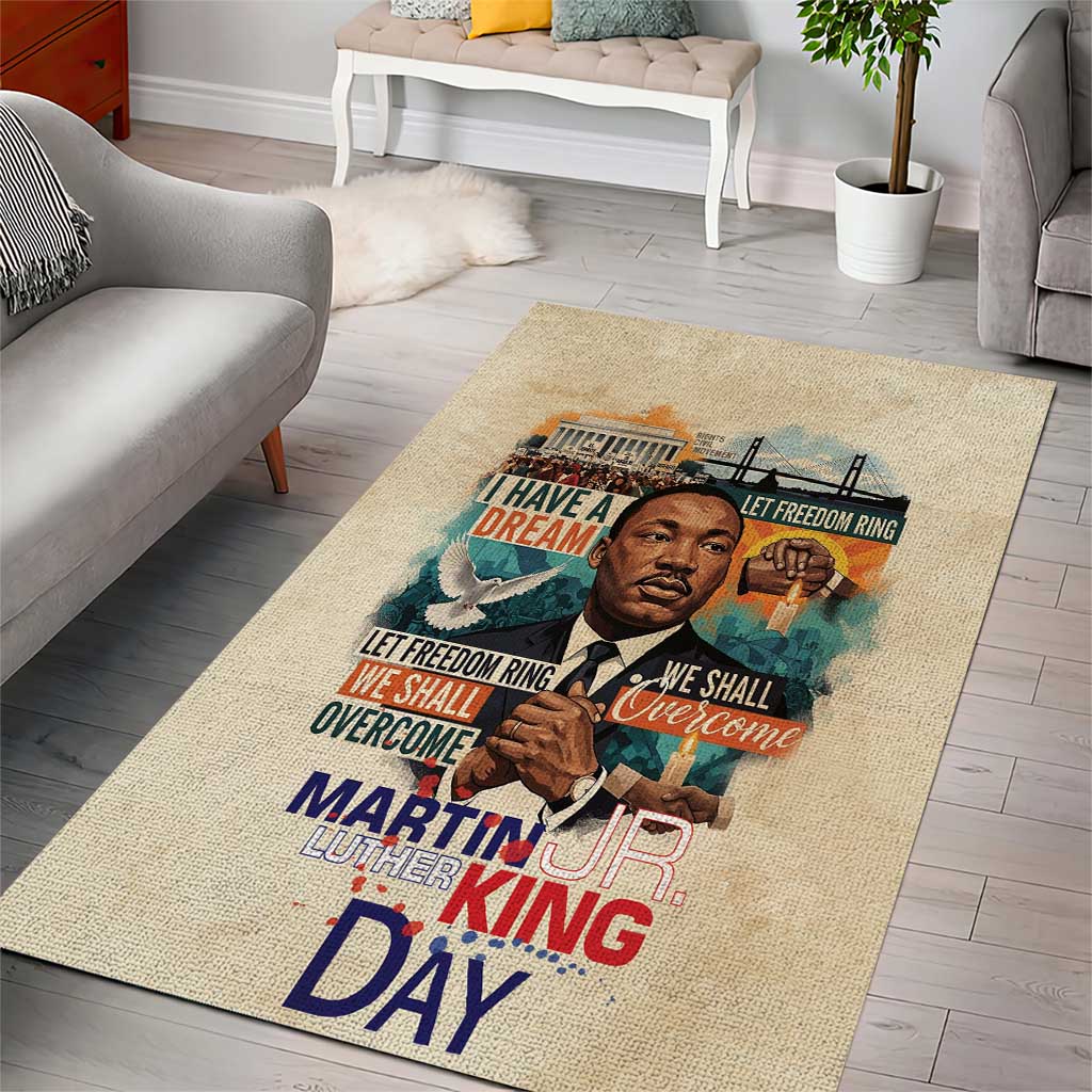 Martin Luther King MLK Area Rug I Have a Dream Vintage Art - Wonder Print Shop