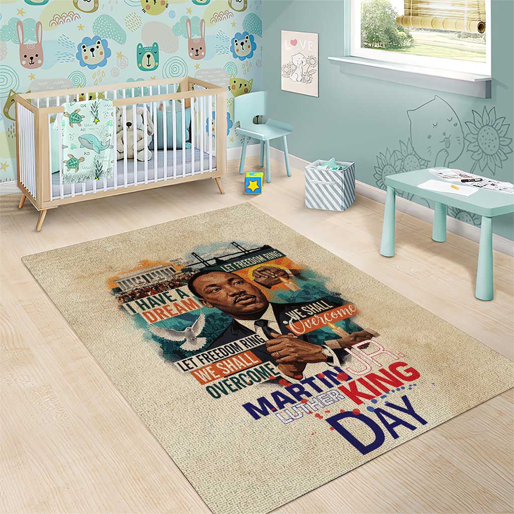 Martin Luther King MLK Area Rug I Have a Dream Vintage Art - Wonder Print Shop