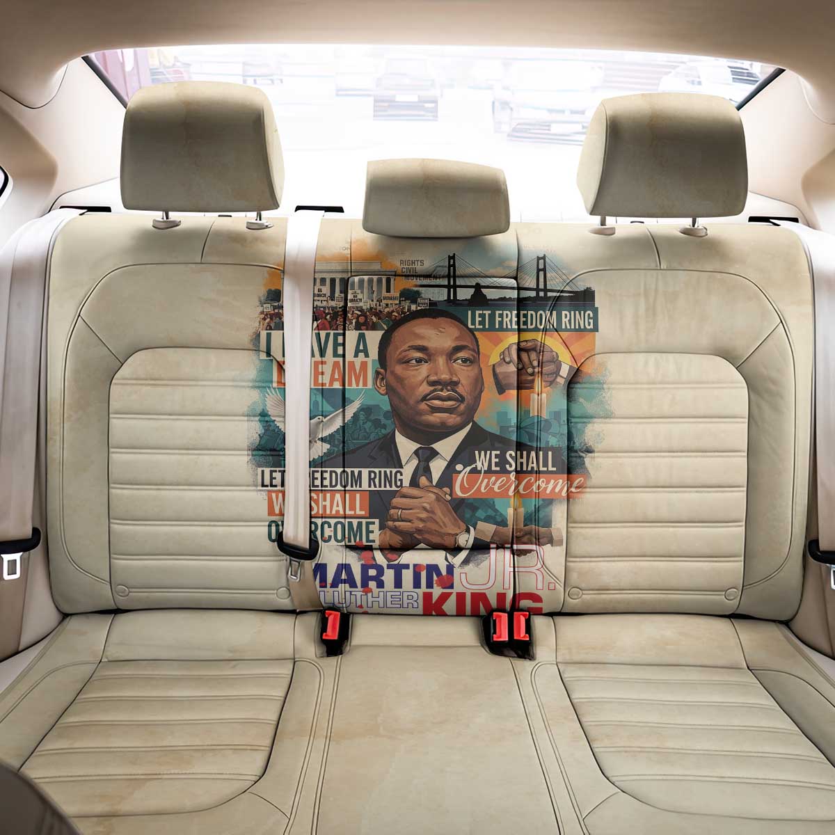 Martin Luther King MLK Back Car Seat Cover I Have a Dream Vintage Art - Wonder Print Shop